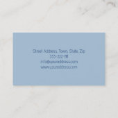 Wasserij schoonmaakdiensten Eenvoudig blauw Visitekaartje (Achterkant)