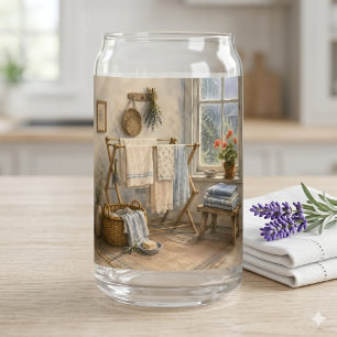 Wasserij van het Regenachtige Dag Huisje Blikvorm Glas