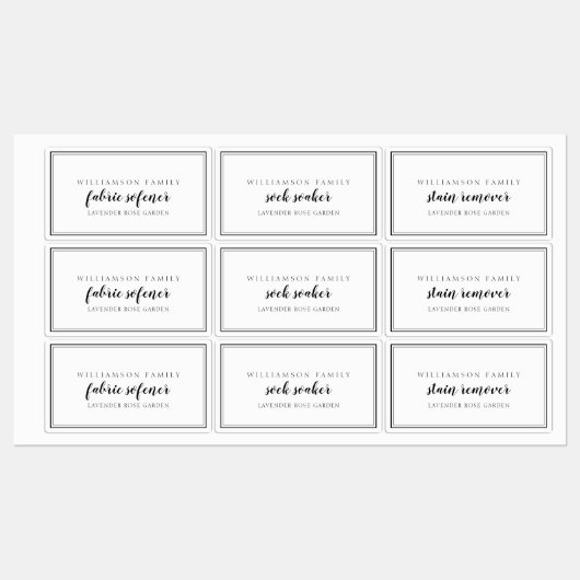 Wasserij Zwart & Wit Product Labels (Vel)