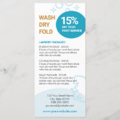 Wasserijdiensten Prijslijst van diensten Menu Kaar (Achterkant)