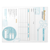 Wasserijdiensten Wasserette Bestelbon Factuurformu Notitieblok (Voorkant)