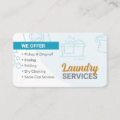 Wasserijdiensten Wasserette stomerijen Visitekaartje (Voorkant)