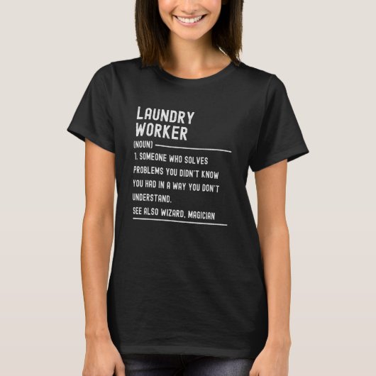Wasserijmedewerker Definitie T-shirts Grappige Fun (Voorkant)