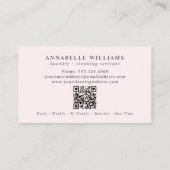Wasserijreinigingsdiensten Blush QR Code Visitekaartje (Achterkant)