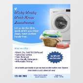 Wasserijservice aanpassen Was en vouw Raamsticker (Vel)