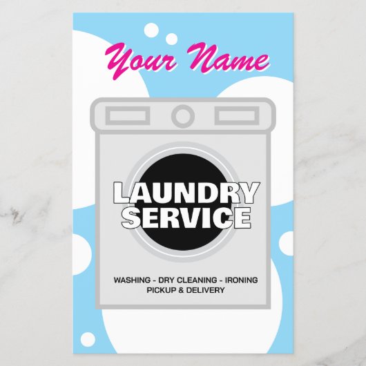 wasserijservice stomerij wasserettebedrijf flyer (Voorkant)