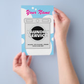 wasserijservice stomerij wasserettebedrijf flyer (Hand)