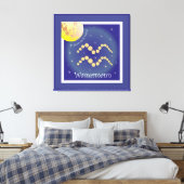 Wassermann 21. Januar bis 18. Februar Leinwand Canvas Afdruk (Insitu (Slaapkamer))