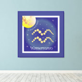 Wassermann 21. Januar bis 18. Februar Leinwand Canvas Afdruk (Insitu (Houten vloer))