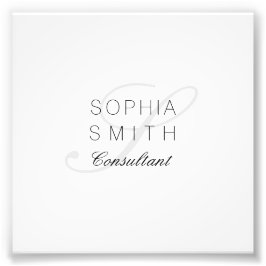 Wassermarke Minimalist Monogram Elegant Consultant Foto Afdruk