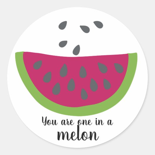 Wassermelone + Spruch - Sticker (Voorkant)