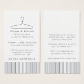 Wasservice grijs swing hang label visitekaartje (Voorkant /achterkant)