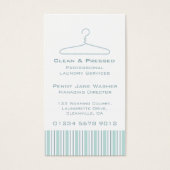 Wasservice mint swing hang label visitekaartje (Voorkant)
