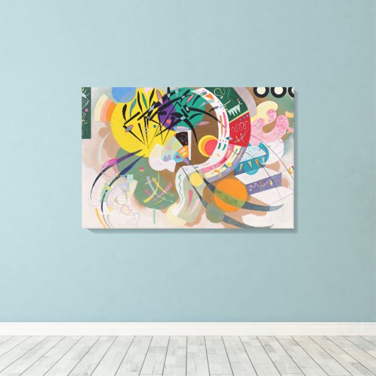 WASSIEEL KANDINSKY - Dominante curve Canvas Afdruk (Insitu (Houten vloer))