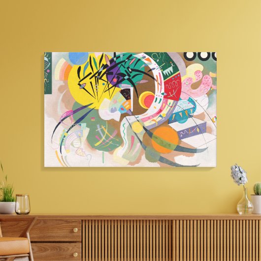 WASSIEEL KANDINSKY - Dominante curve Canvas Afdruk (Insitu (Woonkamer))