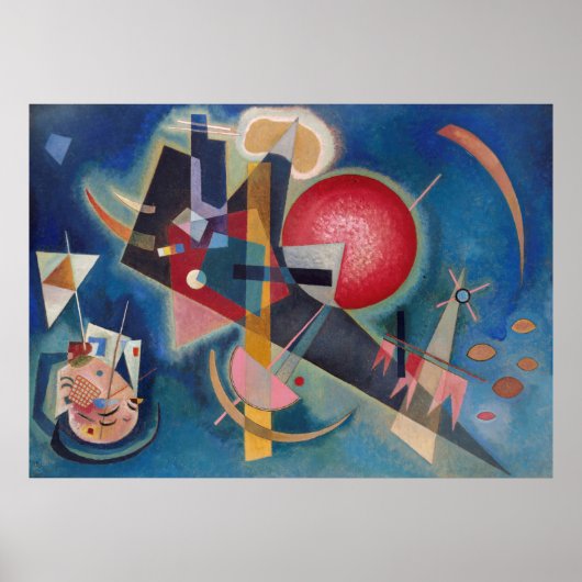 WASSIEEL KANDINSKY - in blauw Poster (Voorkant)