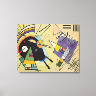 WASSIEEL KANDINSKY - zwart en viool Canvas Afdruk