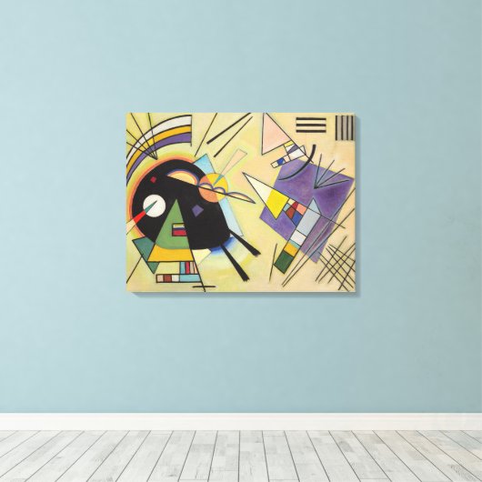 WASSIEEL KANDINSKY - zwart en viool Canvas Afdruk (Insitu (Houten vloer))