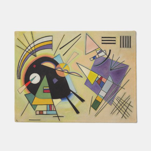 WASSIEEL KANDINSKY - zwart en viool Deurmat (Voorkant)