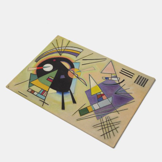 WASSIEEL KANDINSKY - zwart en viool Deurmat (Schuin)