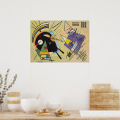 WASSIEEL KANDINSKY - zwart en viool Poster (Keuken)