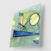 Wassily Kandinsky abstract kunstwerk, Haze Vierkante Klok (Hoek)