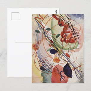 Wassily Kandinsky Aquarelle Print Abstract Schilde Briefkaart