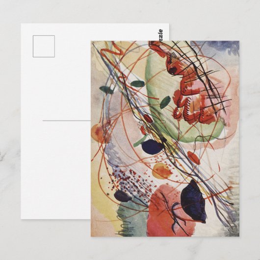 Wassily Kandinsky Aquarelle Print Abstract Schilde Briefkaart (Voorkant / Achterkant)