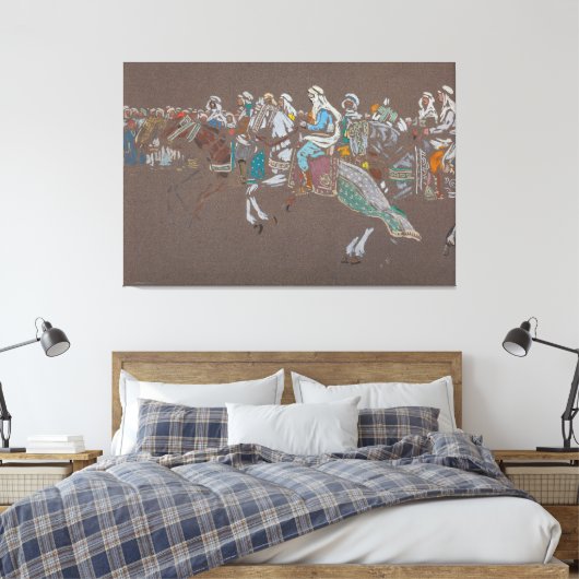 Wassily Kandinsky - Arab cavalry  Canvas Afdruk (Insitu (Slaapkamer))