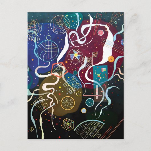 Wassily Kandinsky - Beweging Eén Abstracte Kunst Briefkaart (Voorkant)