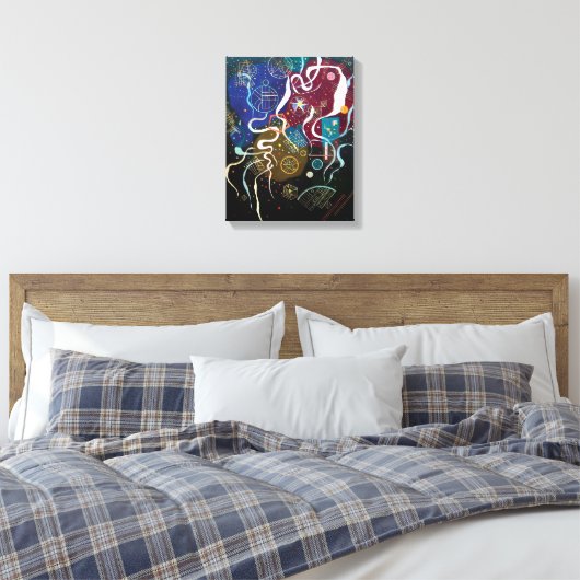 Wassily Kandinsky - Beweging één Abstracte Kunst Canvas Afdruk (Insitu (Slaapkamer))
