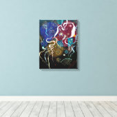 Wassily Kandinsky - Beweging één Abstracte Kunst Canvas Afdruk (Insitu (Houten vloer))