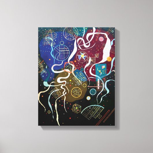Wassily Kandinsky - Beweging één Abstracte Kunst Canvas Afdruk (Voorkant)