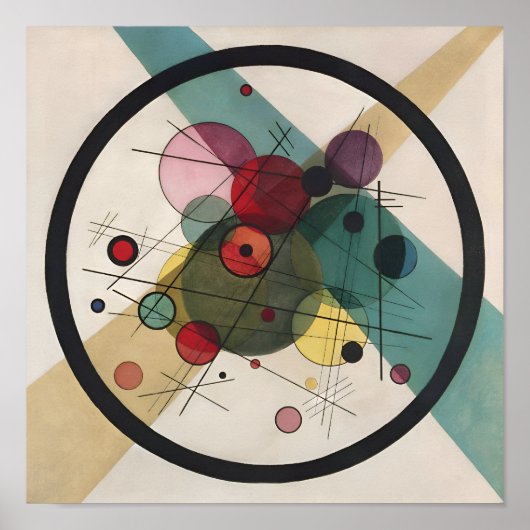 Wassily Kandinsky cirkelt in een cirkel Poster (Voorkant)