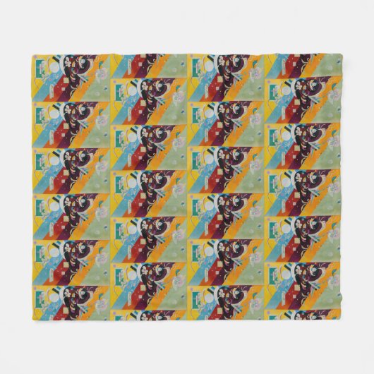 Wassily Kandinsky Compositie 9 Abstract schilderij Fleece Deken (Voorkant (Horizontaal))