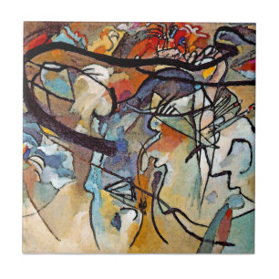 Wassily Kandinsky - Compositie Five Abstracte Kuns Tegeltje