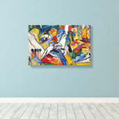 Wassily Kandinsky - Compositie II Abstracte Kunst Canvas Afdruk (Insitu (Houten vloer))