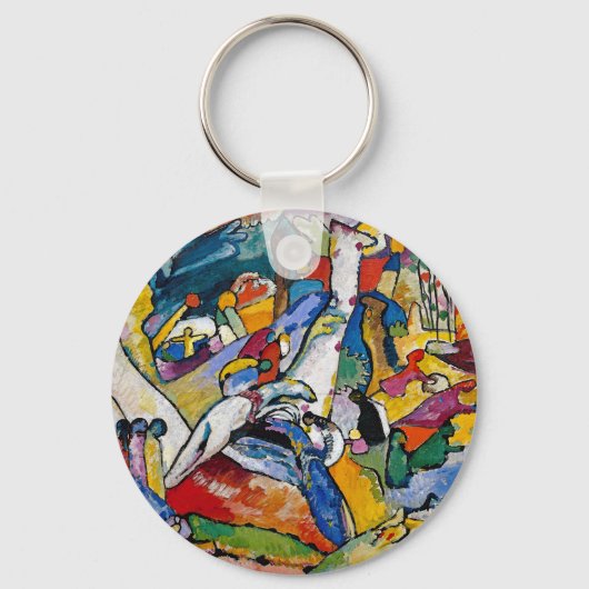 Wassily Kandinsky - Compositie II Abstracte Kunst Sleutelhanger (Voorkant)