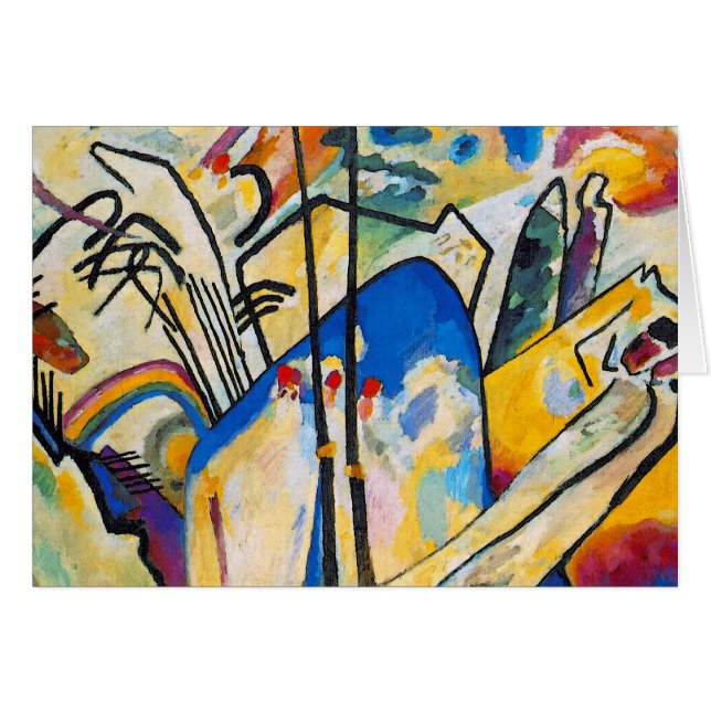 Wassily Kandinsky Compositie Vier - Abstracte Kuns (Voorkant Horizontaal)