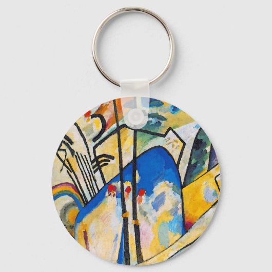 Wassily Kandinsky Compositie Vier - Abstracte Kuns Sleutelhanger (Voorkant)