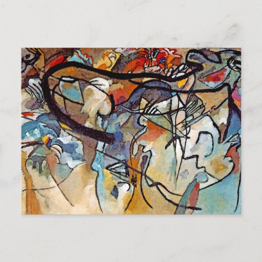 Wassily Kandinsky - Compositie Vijf Abstracte Kuns Briefkaart (Voorkant)