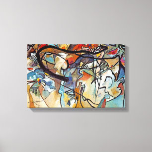 Wassily Kandinsky - Compositie Vijf Abstracte Kuns Canvas Afdruk