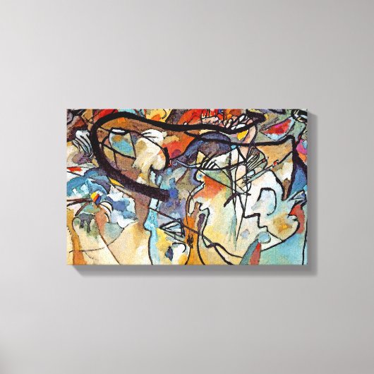 Wassily Kandinsky - Compositie Vijf Abstracte Kuns Canvas Afdruk (Voorkant)