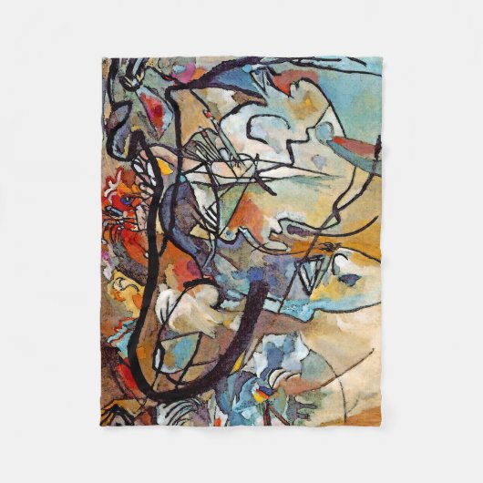 Wassily Kandinsky - Compositie Vijf Abstracte Kuns Fleece Deken (Voorkant)