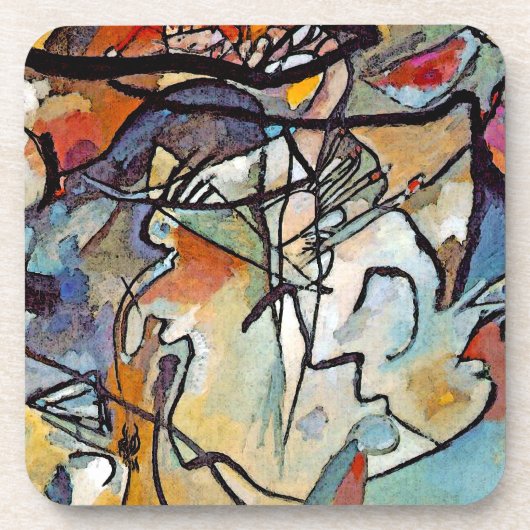Wassily Kandinsky - Compositie Vijf Abstracte Kuns Onderzetter (Voorkant)