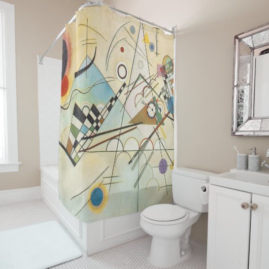 Wassily Kandinsky-Composition IV 1911-Abstract Douchegordijn (In situ)