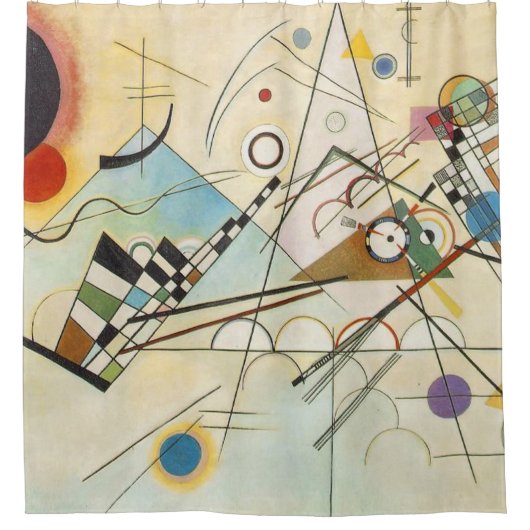 Wassily Kandinsky-Composition IV 1911-Abstract Douchegordijn (Voorkant)