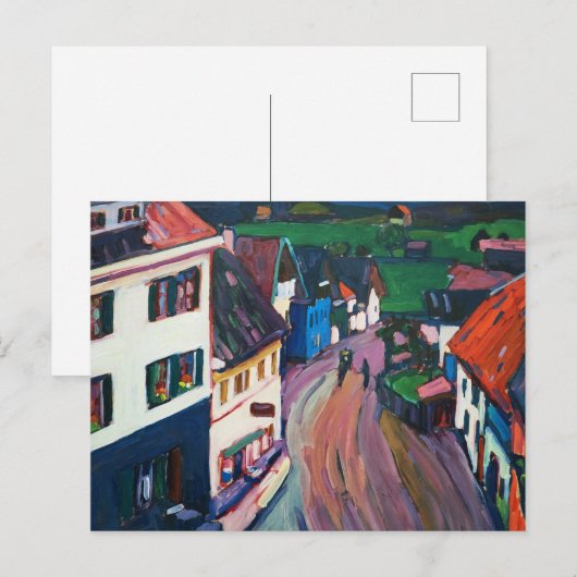 Wassily Kandinsky De levendige stadsgezicht klassi Briefkaart (Voorkant / Achterkant)