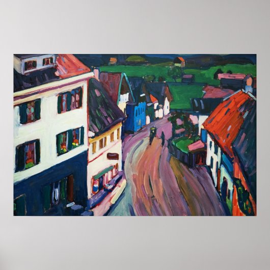 Wassily Kandinsky De levendige stadsgezicht klassi Poster (Voorkant)