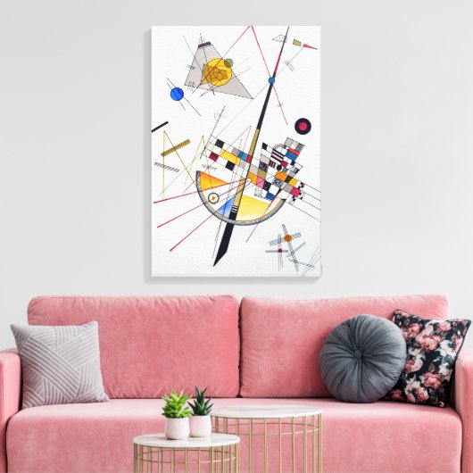 Wassily Kandinsky Delicate Tension Canvas Afdruk (Insitu (Woonkamer))